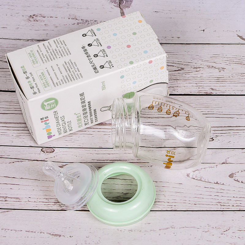 Borosilicate glass baby bottle colors