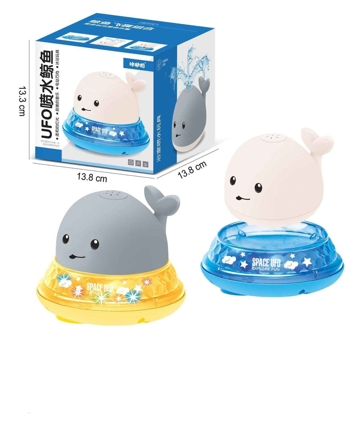 Whale Spray Bath Toy with LED Light & Music