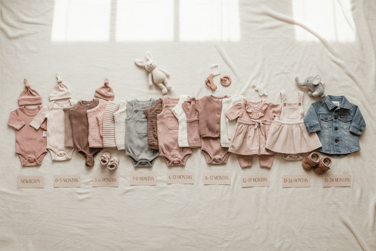 Baby Clothes Sizes by Age: Complete 0-12 Month Chart - The Happy Baby Store