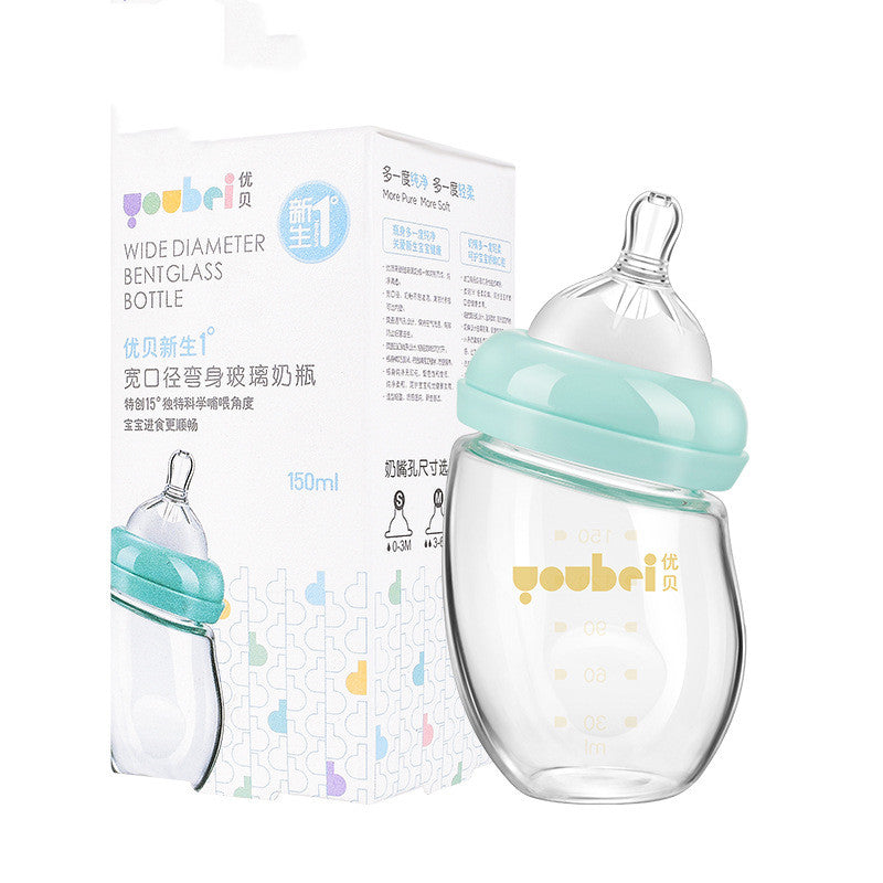 Borosilicate glass baby bottle