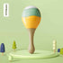 Bright yellow and green baby rattle with engaging sensory features