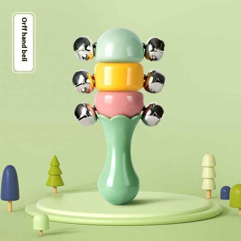 Colorful developmental baby rattle with multiple interactive elements