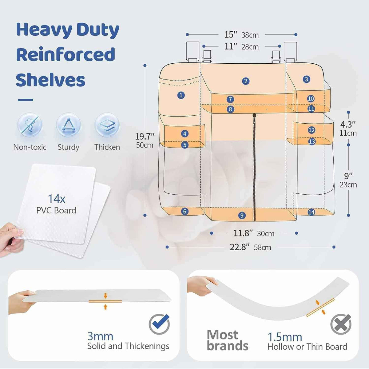 Hanging Nursery Storage Rack for Diapers