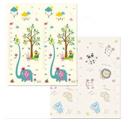 Portable baby play mat with vibrant multicolor educational theme design