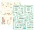 Safe foam play mat showing colorful patterns and eco-friendly material